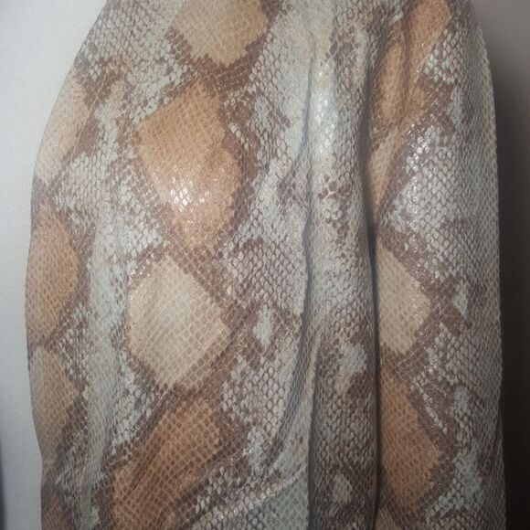 CHICO'S Snake Print Open Front Jacket - Size 3‎ - Picture 4 of 5